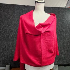 Minnie Rose Red 100% Cashmere‎ Poncho Wrap One Size Style 0841